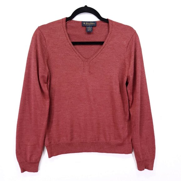 Brook Brothers Sweater Wool Silk Cashmere Womens Medium Red Pullover Top - Picture 1 of 13